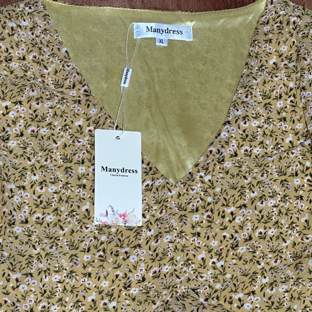 Yellow Floral Dress - Picture 4 of 12